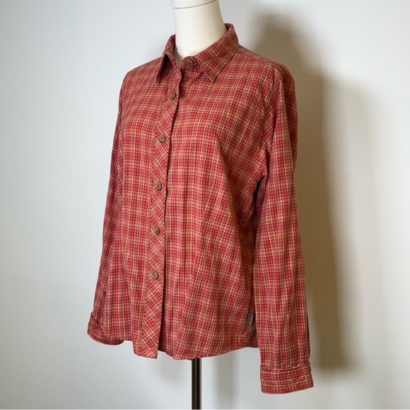 Woolrich ‘Katee’ Shirt Plaid Button Front 100% Cotton Women’s Size Medium - Picture 2 of 9